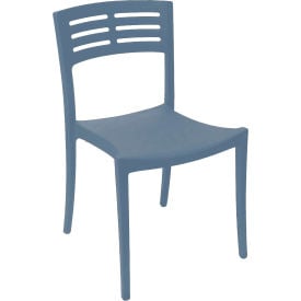 Grosfillex® Vogue Outdoor Stackable Chair Denim Blue US738680 - Pkg Qty 4