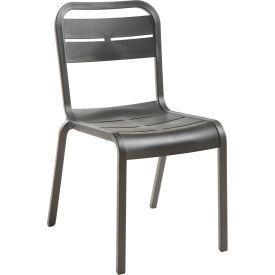 Grosfillex® Cannes Outdoor Stackable Dining Chair Charcoal UT011002 - Pkg Qty 4
