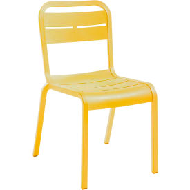 Grosfillex® Cannes Outdoor Stackable Dining Chair Yellow UT011737 - Pkg Qty 4