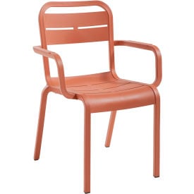 Grosfillex® Cannes Outdoor Stackable Dining Armchair Terra Cotta UT115814 - Pkg Qty 16