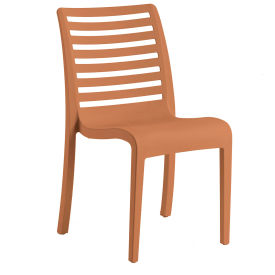 Grosfillex® Astoria Stacking Dining Sidechair Teakwood UT947008 - Pkg Qty 4