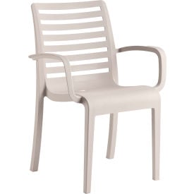 Grosfillex® Astoria Stacking Dining Armchair Linen UT954581 - Pkg Qty 4