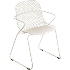 Grosfillex® Ramatuelle 73 Stackable Armchair Creme Absolut US137710 - Pkg Qty 4