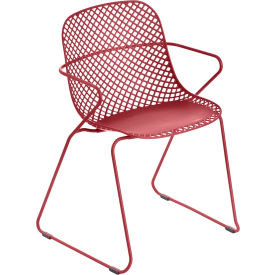 Grosfillex® Ramatuelle 73 Stackable Armchair Rouge Bossa Nova US137712 - Pkg Qty 4