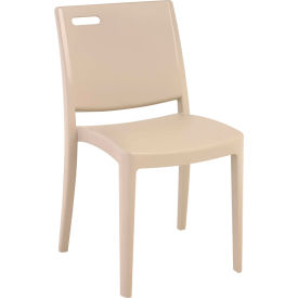 Grosfillex® Metro Stackable Sidechair Linen US356581 - Pkg Qty 4