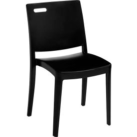 Grosfillex® Metro Stackable Sidechair Black US563017 - Pkg Qty 16