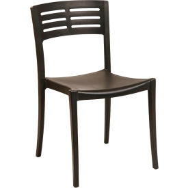 Grosfillex® Vogue Outdoor Stackable Chair Black US637017 - Pkg Qty 16