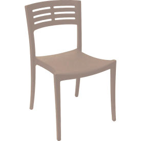 Grosfillex® Vogue Outdoor Stackable Chair French Taupe US637181 - Pkg Qty 16