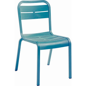 Grosfillex® Cannes Outdoor Stackable Dining Chair Mineral Blue UT110784 - Pkg Qty 18