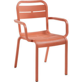 Grosfillex® Cannes Outdoor Stackable Armchair Terra Cotta UT511814 - Pkg Qty 4