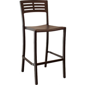 Grosfillex® Vogue Outdoor Stackable Bar Stool Black UT739017 - Pkg Qty 2
