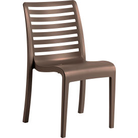 Grosfillex® Astoria Stacking Dining Sidechair Bronze Bulk Pack UT944037 - Pkg Qty 16