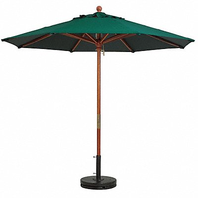 7ft Wooden Market Umbrella Forest Green MPN:98942031