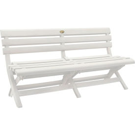 Grosfillex® Westport Outdoor Folding Bench Resin White US449004