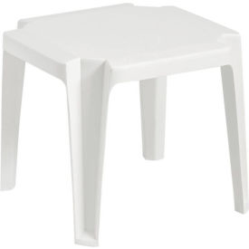 Grosfillex® Stacking Outdoor End Table - White 52099004 - Pkg Qty 30