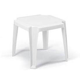 Grosfillex® Stacking Outdoor End Table - White US529804 - Pkg Qty 6