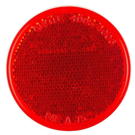 Reflector, Stick-On, Red, Round, Dia 3 In MPN:40052