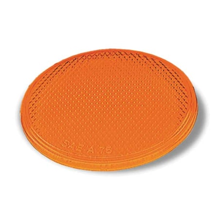 Stick On Reflector, Round, Yellow, 3