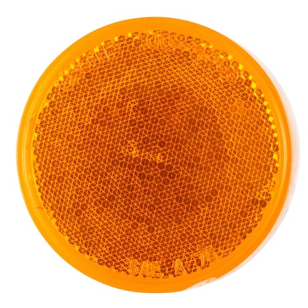 Reflector, Stick-On, Yellow, Round, Dia 3 In MPN:40053