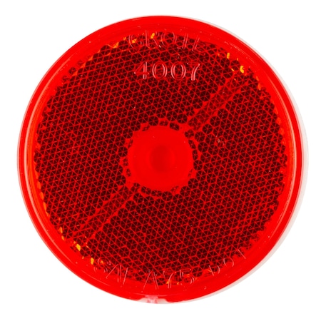 Reflector, Stick-On, Red, Dia 2 1/2 MPN:40072