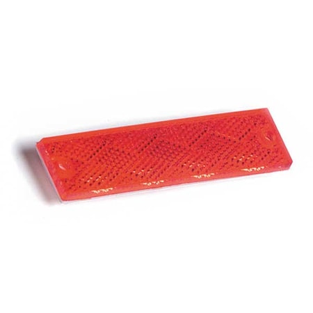 Reflector, Rectangular, Red, 4-7/16