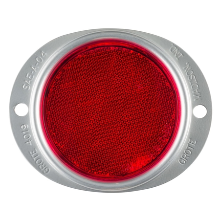Reflector, Armored, Red, Dia 3 5/8 In MPN:40192