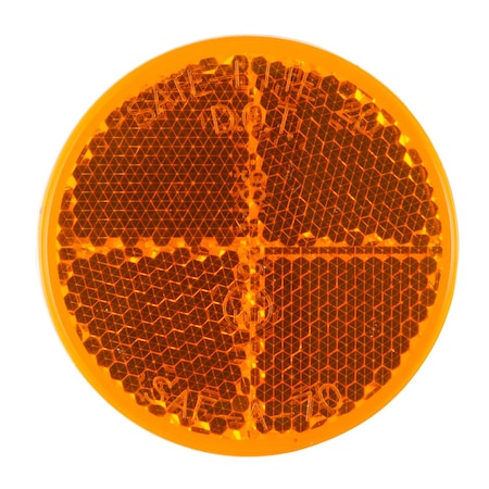 Reflector, Stick-On, Yellow, Round, Dia 2 In MPN:41003