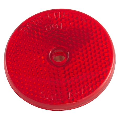 Reflector, Screw-On, Red, Round, Dia 2 In MPN:41012