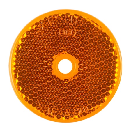 Reflector, Screw-On, Yellow, Round, Dia 2 In MPN:41013