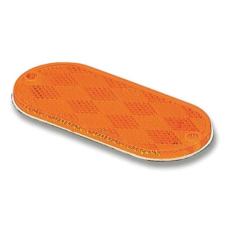 Oval Reflector, Oval, Yellow, 4-3/8