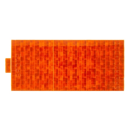 Reflector, Yllw, Rectangular, 3-13/16