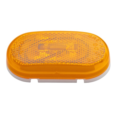 Marker Lamp, Oval With Reflector, Yellow, Width: 2
