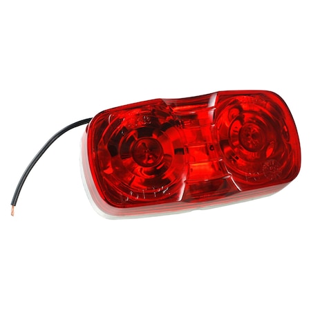 Lamp, Square Corner, 2 Bulb, Die Cast, Red MPN:46782