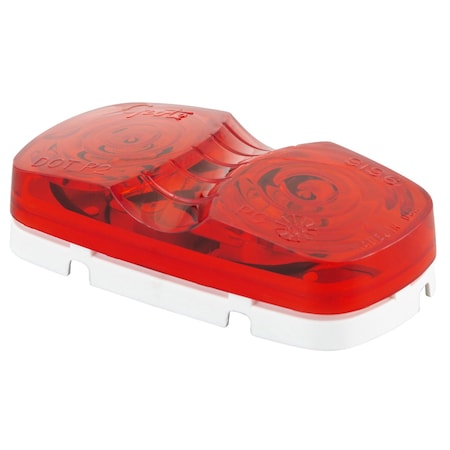 Lamp, Square Corner, 2 Bulb, Duramold, Red MPN:46792