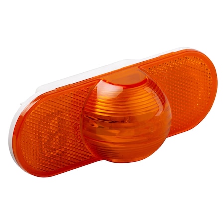 Stop/Turn/Tail Light, Oval, Amber, 6-1/2