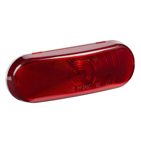 Stop/Turn/Tail Light, Oval, Red, 6-1/2