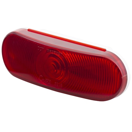 Stop/Turn/Tail Light, Oval, Red, 6-1/4