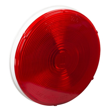 Economy Stop/Turn/Tail Light, Incandescent, Stop Light, Red, Round, 4 5/16 in Overall Dia, Pigtail MPN:52922