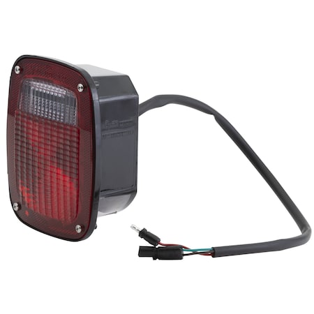 Stop/Turn/Tail Light, Square, Red, 5-3/4
