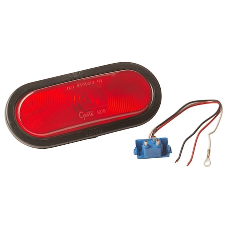 Stop/Turn/Tail Light, Oval, Red, 7-27/64