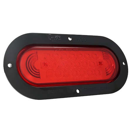 Stop/Turn/Tail Light, Oval, Red, 7-27/32