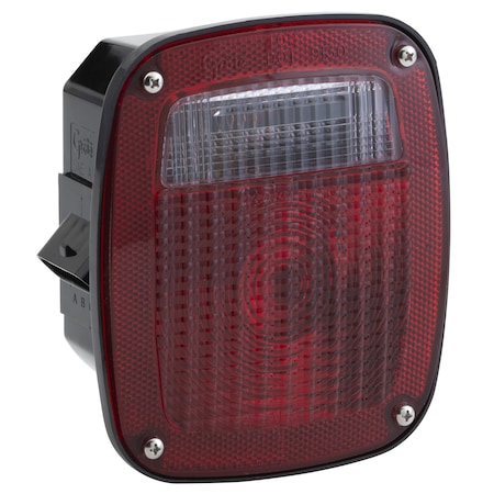 Stop/Turn/Tail Light, Square, Red, 5-3/4