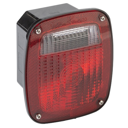 Stop/Turn/Tail Light, Square, Red, 5-3/4