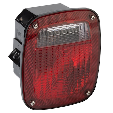 Stop/Turn/Tail Light, Square, Red, 5-3/4