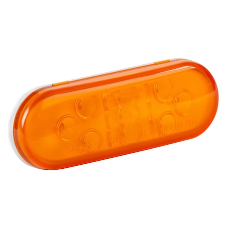 Stop/Turn/Tail Light, Oval, Yellow, 6-1/2