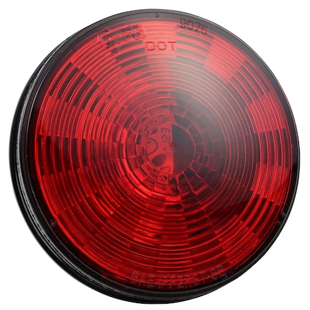 Stop/Tail/Trn Lamp, LED, Dia 4-5/16 In, Red MPN:54342