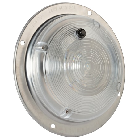 Dome Lamp, Round, Clear, Bulb Replaceable MPN:61821