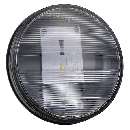 Back Up Lamp, Round, Clear, 4-5/16