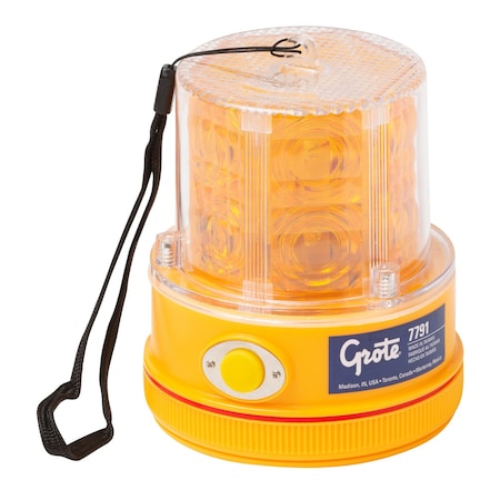 Warning Light, LED, Ambr, Mag, Rnd, 4-1/4 Dia MPN:77913