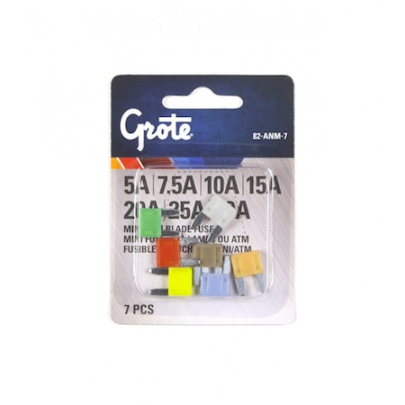 Mini Fuse Assortment, PK7 MPN:82-ANM-7